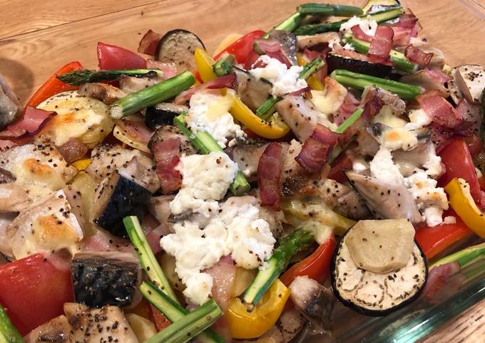 A picture of Grilled Mackerel and Vegetable.