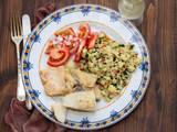 A picture of Cod with Quinoa and Vegetables.