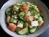 A picture of White Parts of Watermelon & Cucumber Salad.