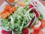 A picture of Fruits and vegetables salad #themechallenge.