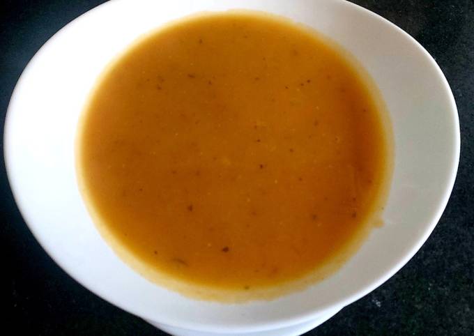 A picture of My Butternut Squash & Sweet Potato Soup 🍲.