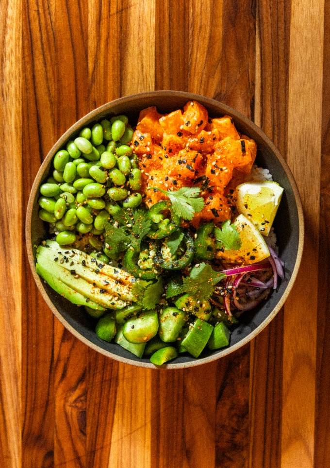 A picture of Salmon Poke.
