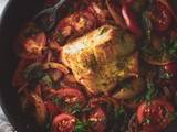 A picture of Pan Fried Cod With Onions & Tomatoes.