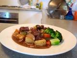 A picture of Slow cooker beef and vegetables.