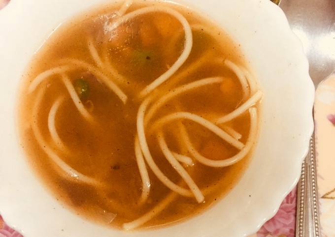 A picture of Vegetables noodles soup.