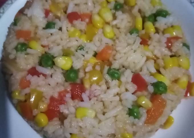 A picture of Vegetable rice #recipemarathon.