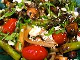 A picture of Roasted Vegetables with Feta Cheese.