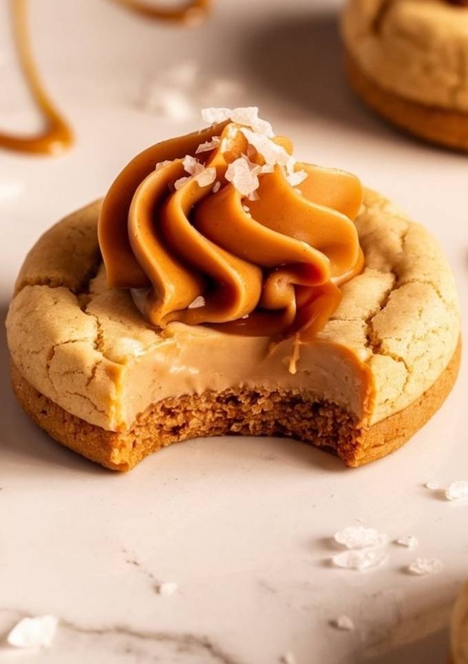 A picture of Salted Caramel Cheesecake Cookies.