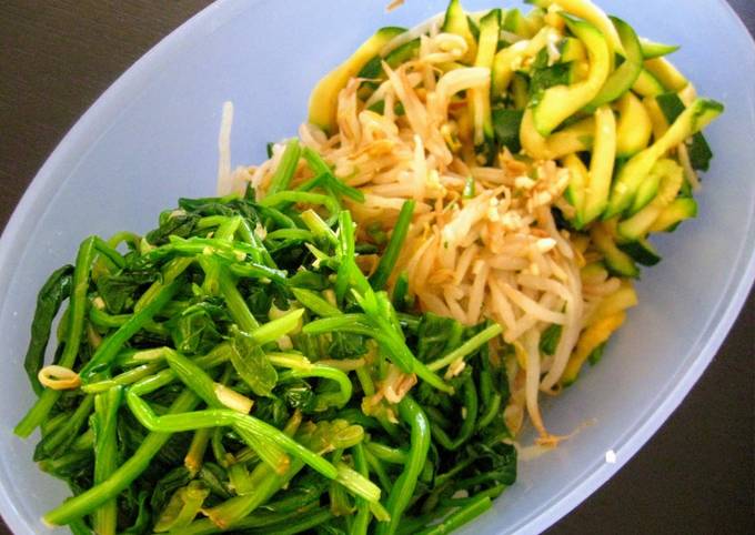 A picture of Basic Namul Banchan (Korean Sesame-Garlic Vegetable Side Dish).