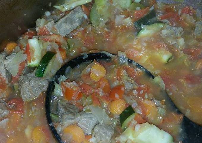 A picture of Beef and Vegetable Soup.