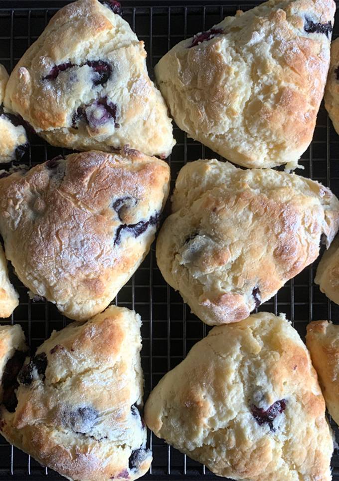 A picture of Cream Cheese & Blueberry Scones.