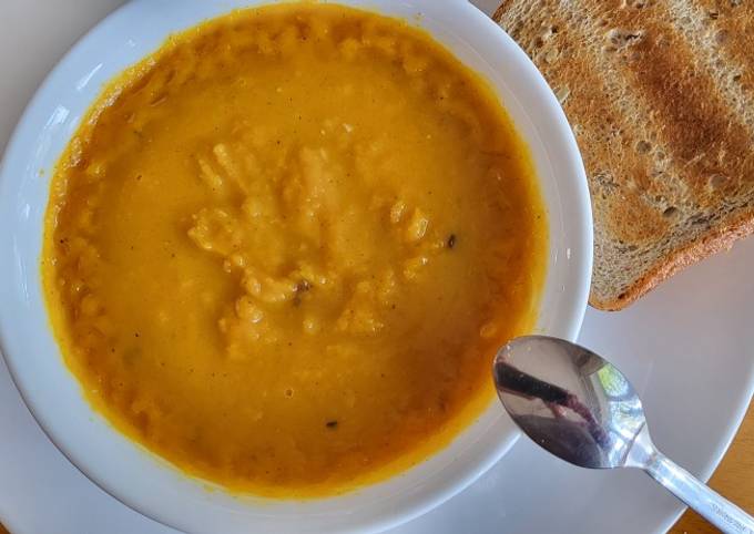 A picture of Butternut squash soup.