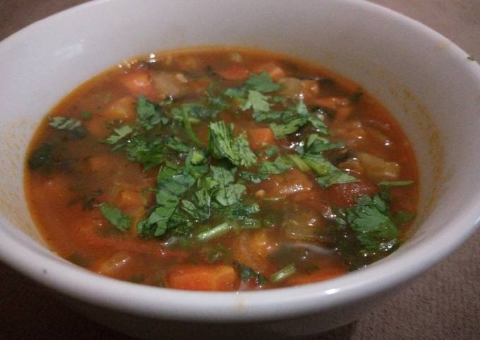 A picture of Vegetable soup.