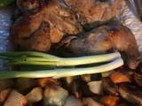 A picture of Chicken and vegetable 
Healthy and yummy plate for summer.