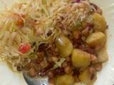 A picture of Vegetable githeri #festive season-kakamega#.