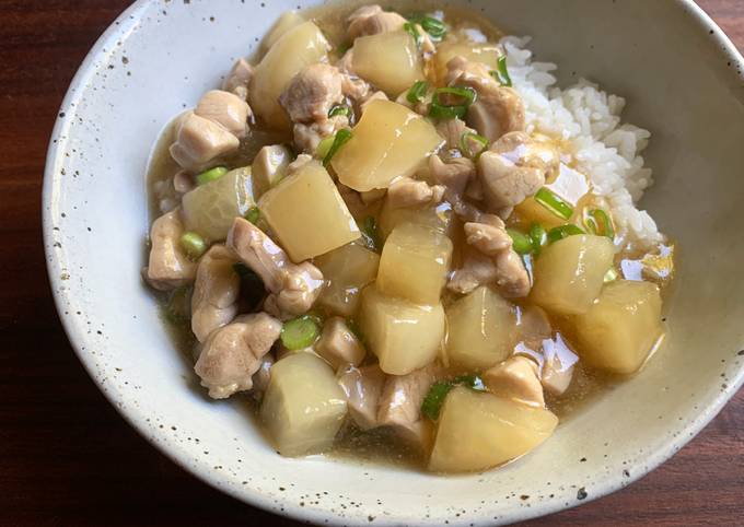 A picture of Chicken & Turnip Rice Bowl.