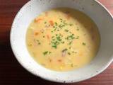 A picture of Creamy Corn & Vegetable Soup.