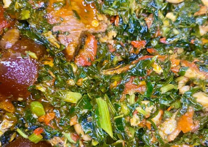 A picture of Igala Vegetable soup.