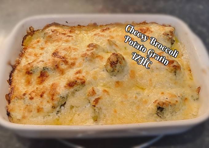 A picture of 🥦🍲🥔 Cheesy Broccoli Potato Gratin 🥔🍲🥦.