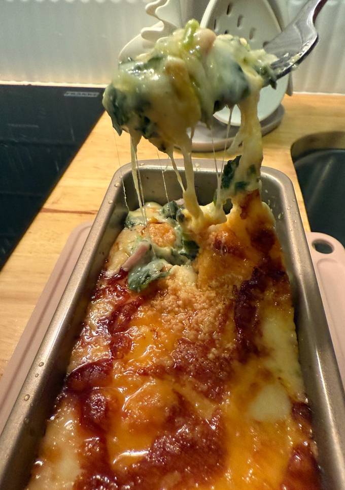 รูปของ ผักโขมอบชีส Baked Spinach with Cheese