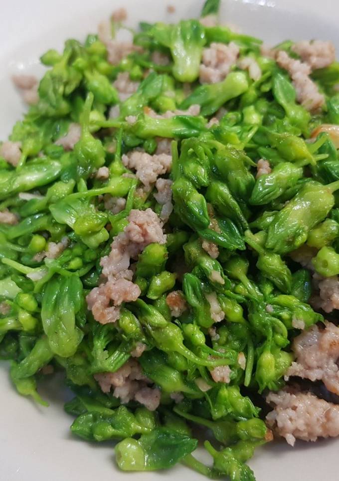 รูปของ ดอกขจรผัดหมูสับ