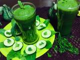 A picture of Green vegetables juice.