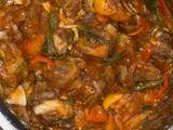 A picture of Chicken vegetable sauce.