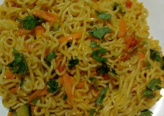 A picture of Spicy vegetable noodles.