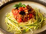 A picture of Aubergine and Lentil Ragu.