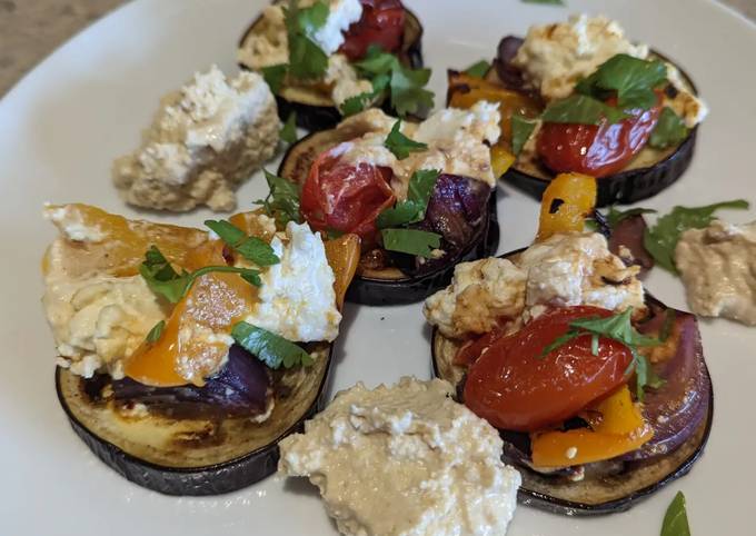 A picture of Roasted Aubergine, Peppers & Tomatoes with Feta.