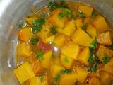 A picture of Pumpkin curry stew,,vegetable contest.