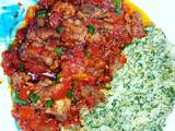 A picture of Wet fried beef with Traditional vegetables.