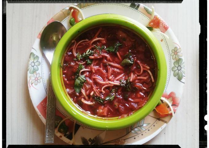 A picture of Vegetable Manchow Soup.