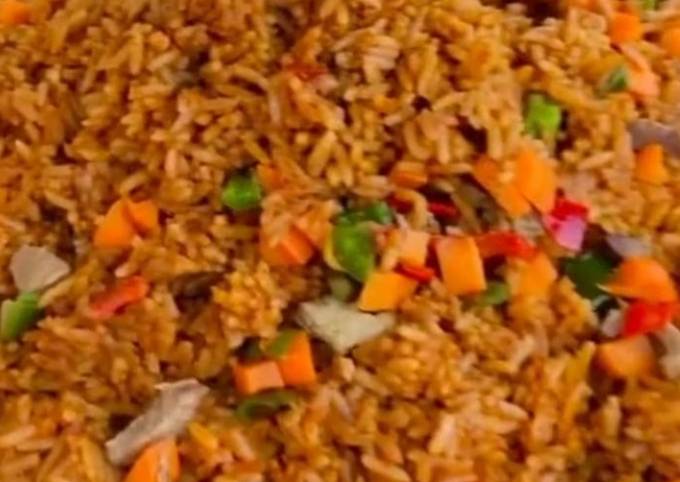 A picture of Vegetable jollof rice.