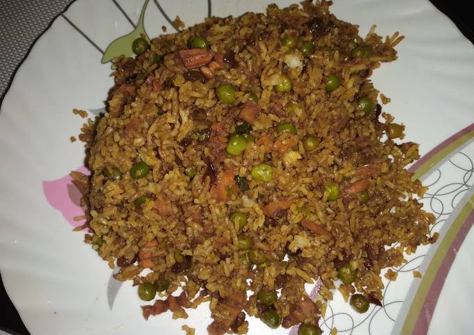 A picture of Fried vegetable rice#4weekschallenge.