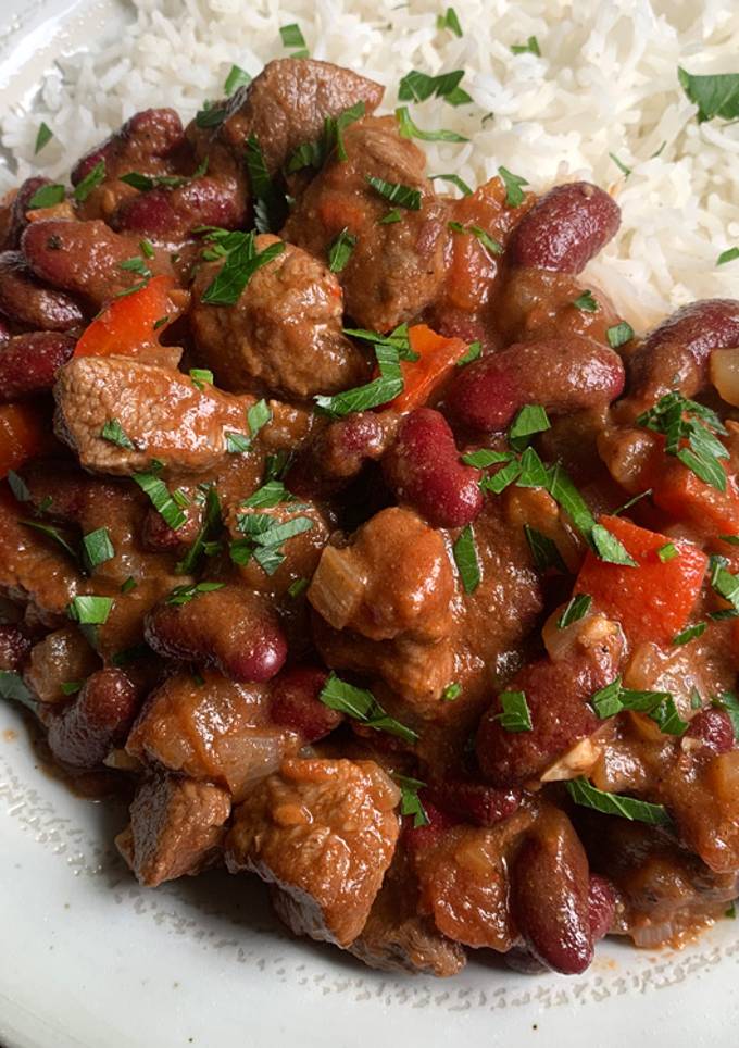 A picture of Stewed Lamb & Kidney Beans.