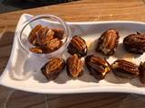 A picture of Stuffed dates with feta cheese.