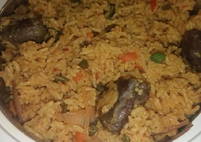 A picture of Vegetable Jollof Rice.