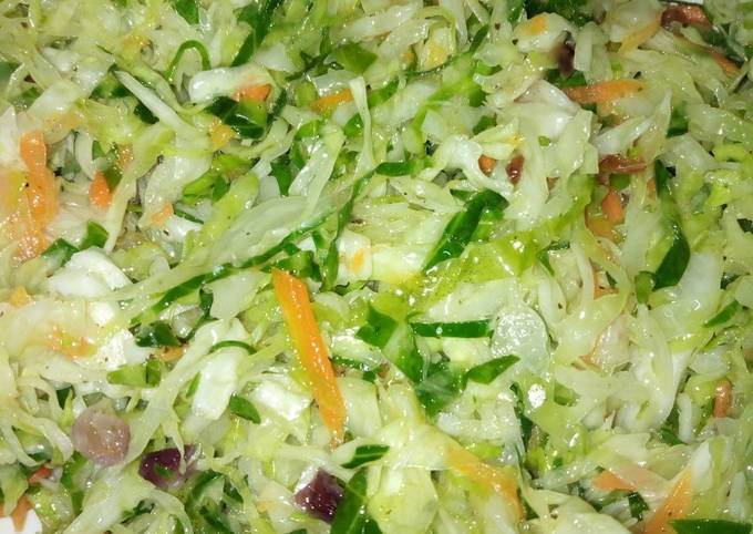 A picture of Sautéed cabbage and carrots.