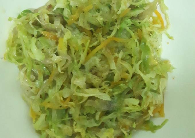 A picture of Simply delicious cabbage # My staple food contest #.