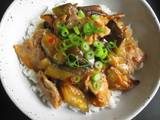 A picture of Pork & Eggplant Rice Bowl.