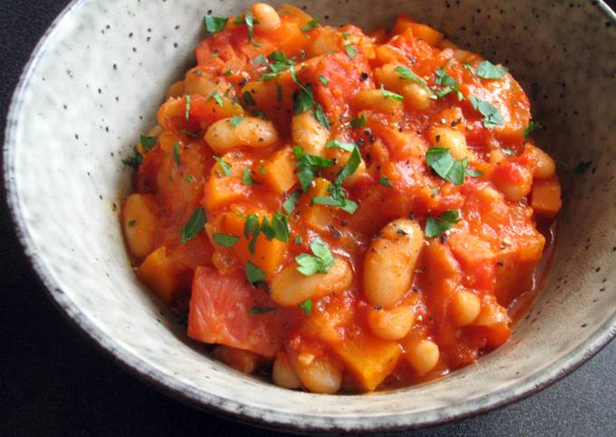 A picture of Pork Speck, Beans & Tomatoes.