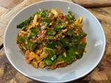 A picture of Stir Fried Cauliflower with Mackerel.