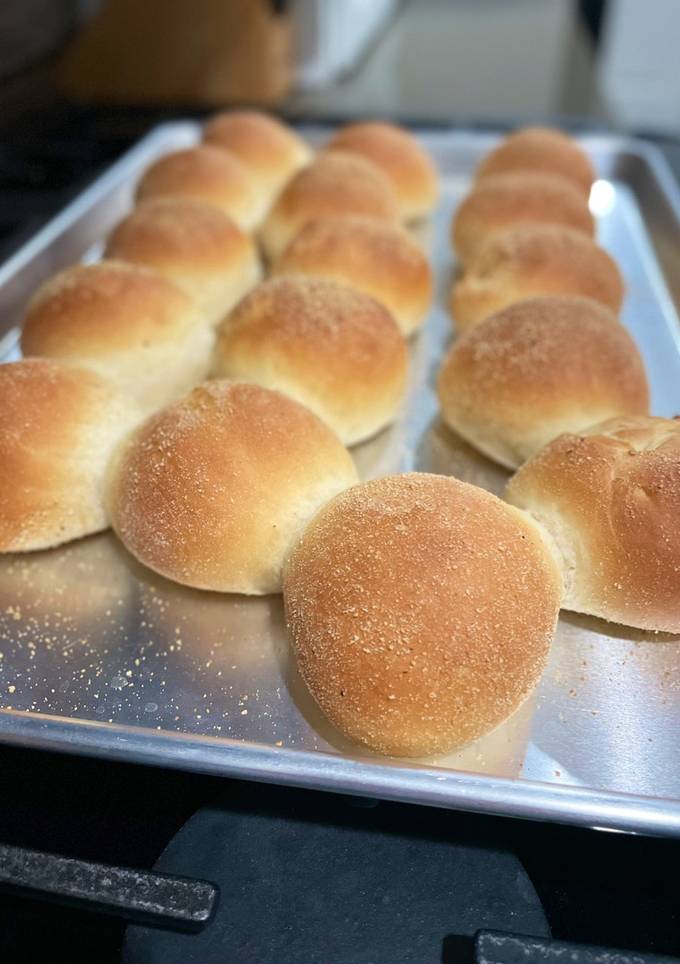 A picture of Pandesal (Filipino Bread Rolls) Using The Tangzhong Method.