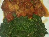 A picture of Fried goat meat with sukuma.