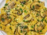 A picture of Mushroom Stroganoff with Pappardelle.