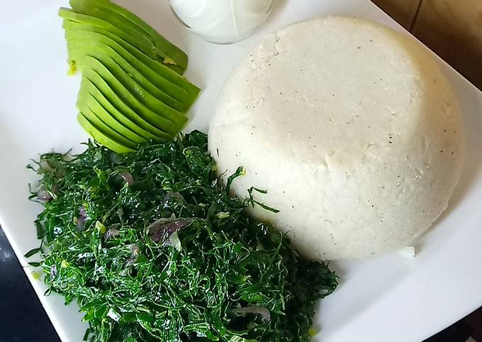 A picture of Fried sukuma wiki.