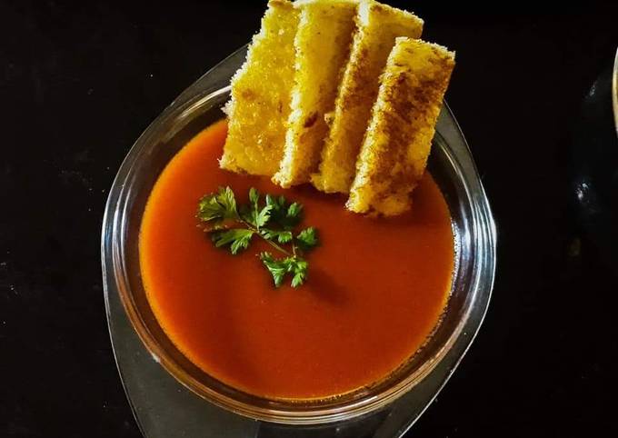 A picture of Smoked tomato soup.