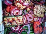 A picture of Grilled vegetables with infused Olive Oil and Balsamic glaze.