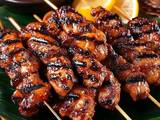 A picture of Grilled Chicken Skewers with Sweet Soy Glaze.